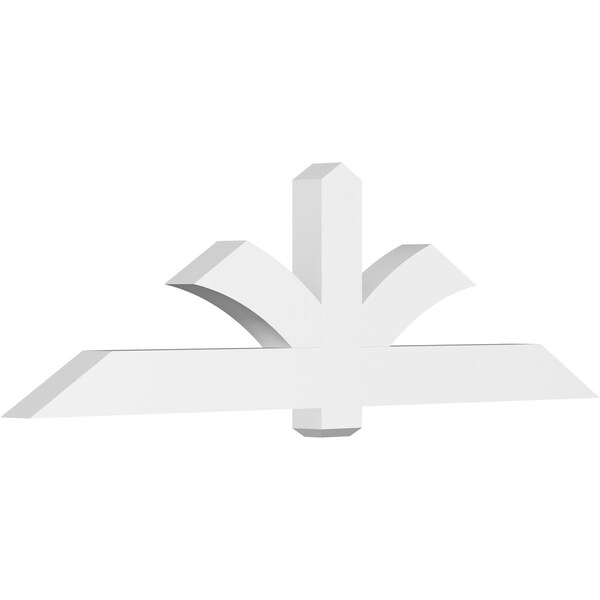 Ekena Millwork Redmond Architectural Grade PVC Gable Bracket, 84"W x 24 1/2"H x 4"D x 6"F, 7/12 Pitch GBP084X25X0406RED00 - main